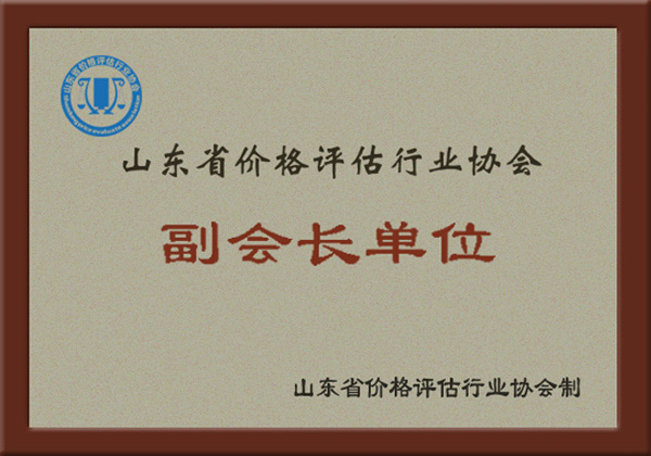 山東省價(jià)格評(píng)估行業(yè)協(xié)會(huì)副會(huì)長(zhǎng)單位